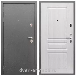 Входные двери Лондон, Дверь входная Армада Оптима Антик серебро / МДФ 16 мм ФЛ-243 Дуб белёный