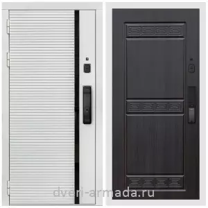 Входные двери 2050 мм, Умная входная смарт-дверь Армада Каскад WHITE МДФ 10 мм Kaadas K9 / МДФ 10 мм ФЛ-242 Эковенге