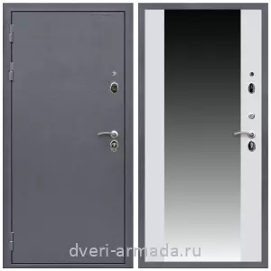 Входные двери со вставками, Дверь входная Армада Престиж Strong антик серебро / МДФ 16 мм СБ-16 Белый матовый