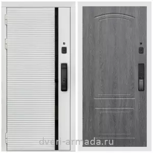 Готовые входные двери, Умная входная смарт-дверь Армада Каскад WHITE Kaadas K9 / МДФ 6 мм ФЛ-138 Дуб Филадельфия графит