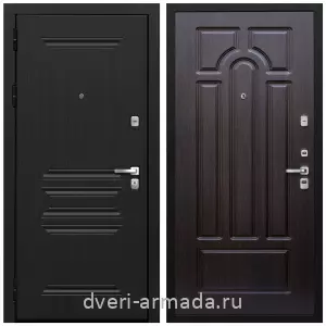 Входные двери МДФ с двух сторон, Дверь входная Армада Экстра МДФ 10 мм ФЛ-243 Черная шагрень / МДФ 16 мм ФЛ-58 Венге
