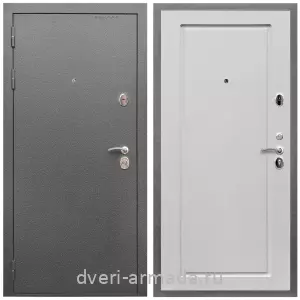 Входные двери 960х2050, Дверь входная Армада Оптима Антик серебро / МДФ 16 мм ФЛ-119 Ясень белый
