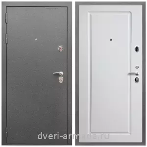 Входные двери 2050 мм, Дверь входная Армада Оптима Антик серебро / МДФ 16 мм ФЛ-119 Белый матовый