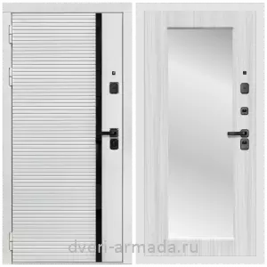 Входные двери со вставками, Дверь входная Армада Каскад WHITE МДФ 10 мм / МДФ 16 мм ФЛЗ-Пастораль, Сандал белый