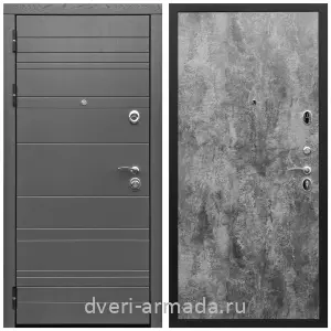 Левые входные двери, Дверь входная Армада Роял Вуд МДФ 10 мм графит / МДФ 6 мм ПЭ Цемент темный