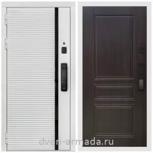 Современные входные двери, Умная входная смарт-дверь Армада Каскад WHITE МДФ 10 мм Kaadas K9 / МДФ 6 мм ФЛ-243 Эковенге