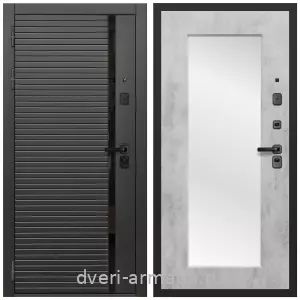 Входные двери со вставками, Дверь входная Армада Каскад BLACK МДФ 10 мм / МДФ 16 мм ФЛЗ-Пастораль, Бетон светлый