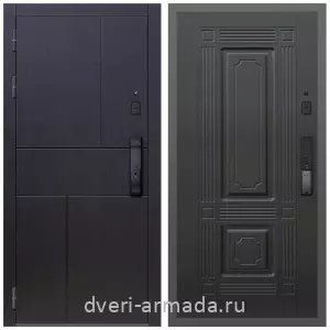 Современные входные двери, Умная входная смарт-дверь Армада Оникс МДФ 10 мм Kaadas K9 / МДФ 6 мм ФЛ-2 Венге