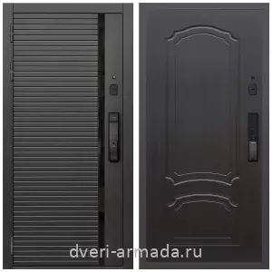 Современные входные двери, Умная входная смарт-дверь Армада Каскад BLACK МДФ 10 мм Kaadas K9  / МДФ 6 мм ФЛ-140 Венге